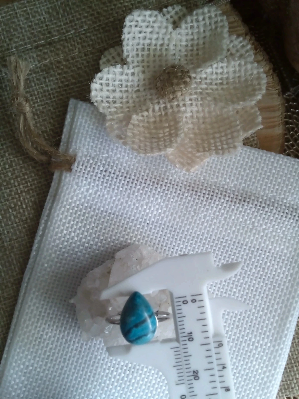 Anillo de lágrima de apatita azul – photo 4